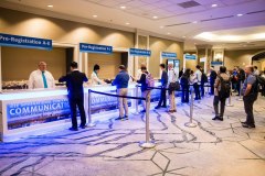 Registration Booth with Attendees