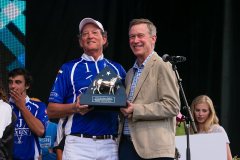 Governor Hickenlooper Giving Trophy
